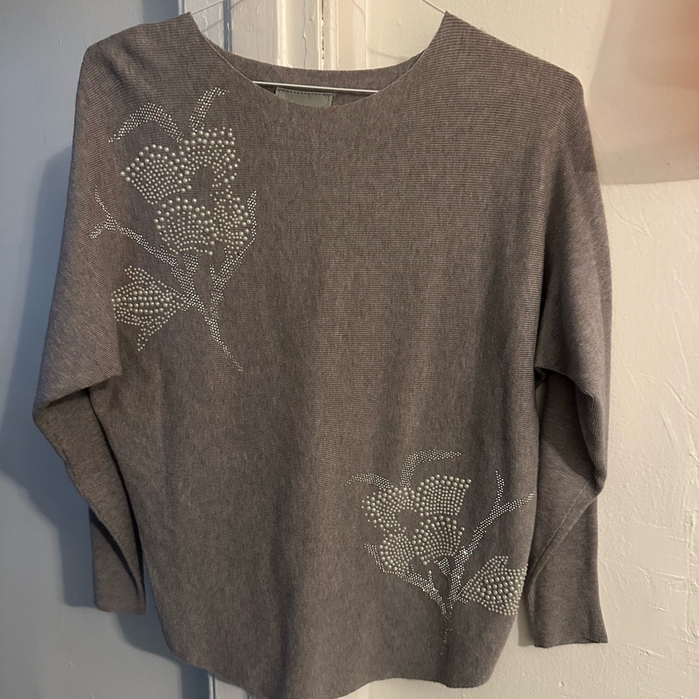 Milano Gray Knit Top